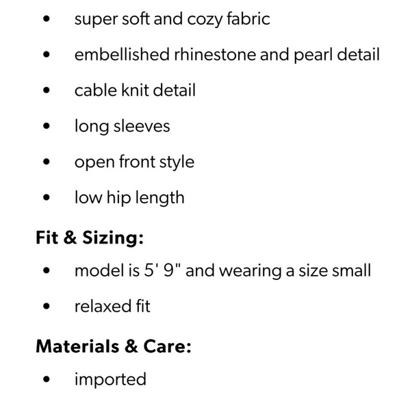 Maurice’s Womens Cream Rhinestone Embellished Cardigan Sweater New XSmall - Picture 2 of 7